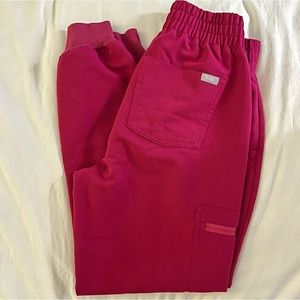 FIGS | Dark Magenta Zamora High Waist Petite Jogger Scrubs XSP
